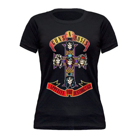 BABY LOOK GUNS N' ROSES APPETITE FOR DESTRUCTION STAMP BB 476