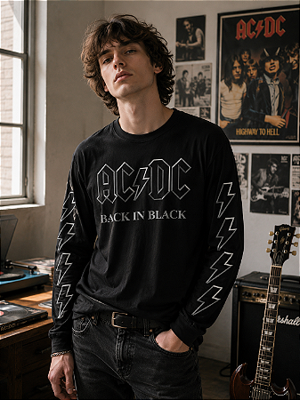 AC DC BACK IN BLACK STAMP LONG 008