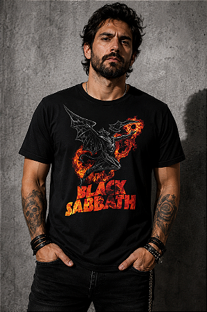 Camiseta Black Sabbath Fallen Angel Stamp TS 1550
