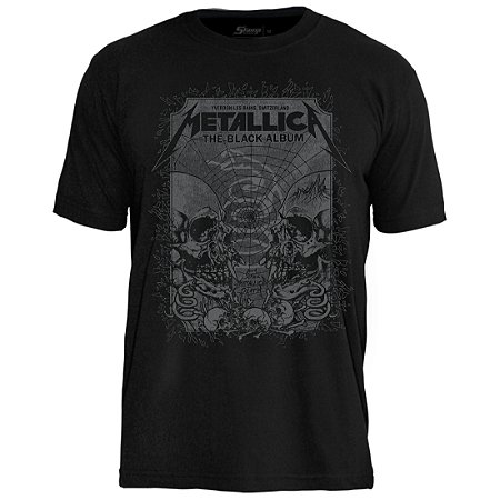 Camiseta Metallica Black Album Caveira Ts 1539