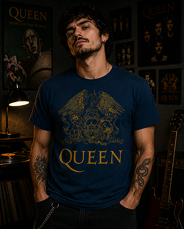 QUEEN LOGO AZUL STAMP TS 1582