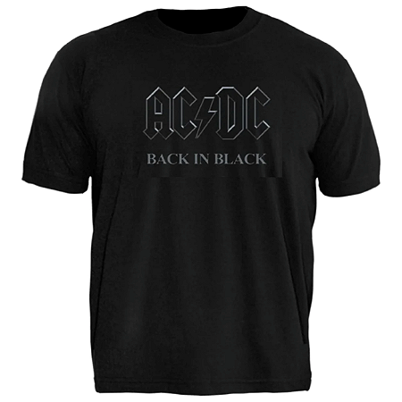 Ac/dc Back In Black Camiseta Plus Size  Psm 752