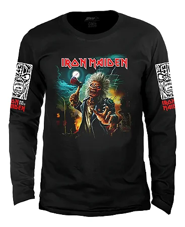 Iron Maiden Axe Eddie Manga Longa LONG 038