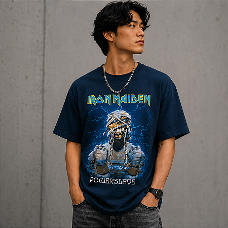 IRON MAIDEN POWERSLAVE AZUL STAMP TS 1321