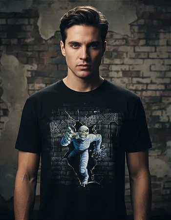 Camiseta Iron Maiden Powerslave Stamp Ts 1571