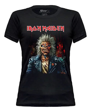 Baby Look Iron Maiden Portrait Bb 522