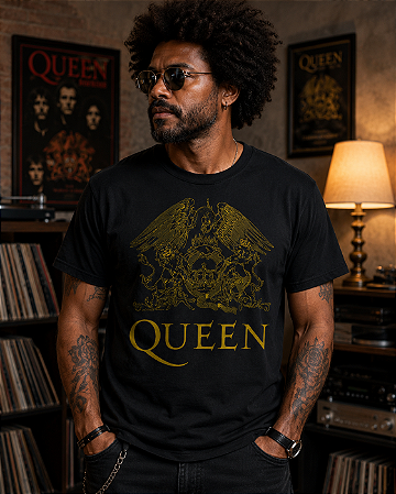 CAMISETA QUEEN LOGO STAMP TS 1576