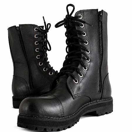 COTURNO VILELA BOOTS COM ZÍPER - COURO