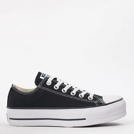 ALL STAR CHUCK TAYLOR PLATAFORMA PRETO LONA