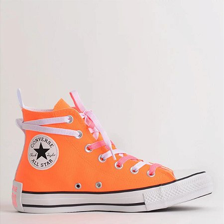 ALL STAR CHUCK TAYLOR LARANJA FLUOR LONA