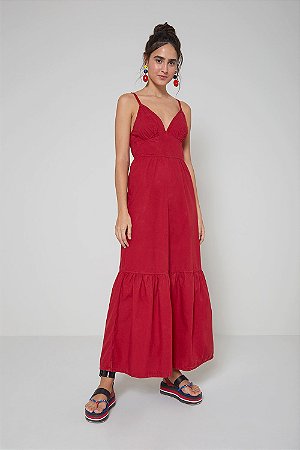 vestido sarja
