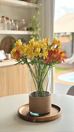 Vaso Cilindro e Sisal