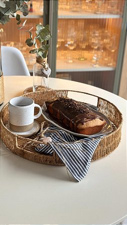 Bandeja Fibra e Bambu
