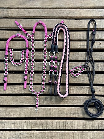 Traia de Frente - Rosa e Preto BF