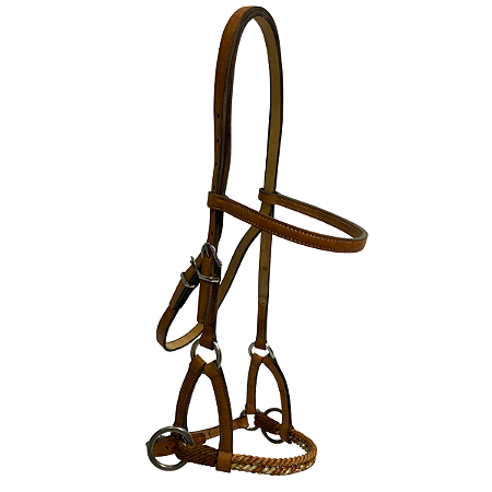 Cabeçada Doma Side Pull  Em Couro Hackmore