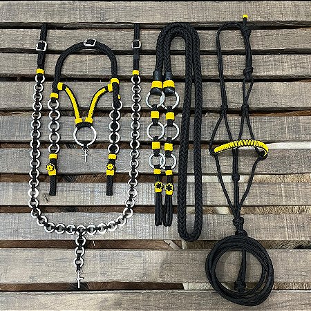 Traia de Frente - Preto / Amarelo