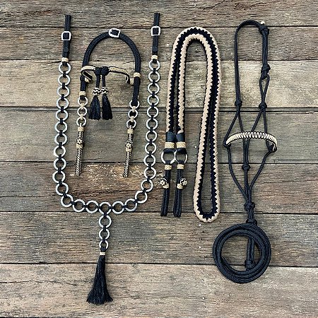 Traia de Frente - Preto / Bege