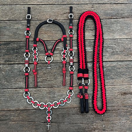 Traia de Frente - Preto / Vermelho