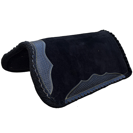 Manta TF Artesanal em Couro e Pelúcia Para Selas e Arreios