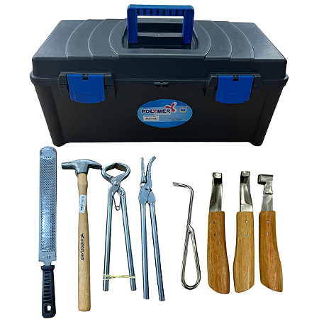 Kit Ferrador Profissional Casqueamento Cavalo + Maleta Organizadora