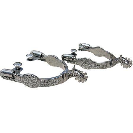 Espora Vinagre Topete 3/4" Arco e Cão Bordado 3117 Inox