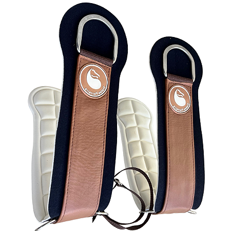 Par de Barrigueira Airflex Anatômica De Couro Traias Ferreira