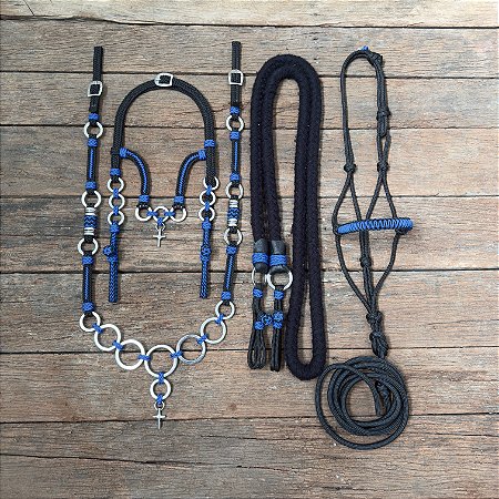 Traia de Frente - Preto / Azul