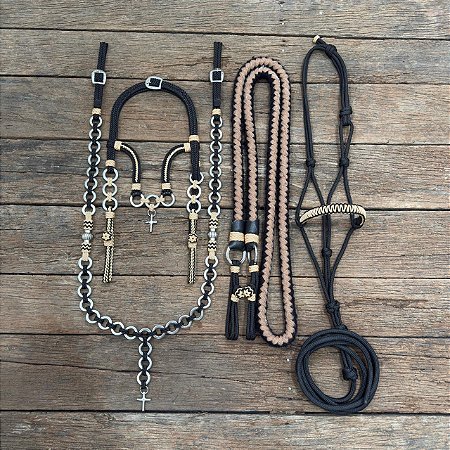 Traia de Frente - Preto / Bege