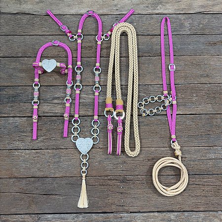 Traia de Frente - Bege / Rosa