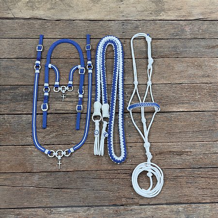 Traia de Frente - Azul / Branco