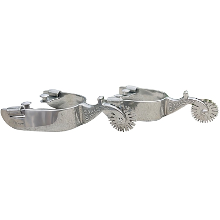 Espora Vinagre Mandarim 1 1/4"- Inox Arco Liso Cão Bordado