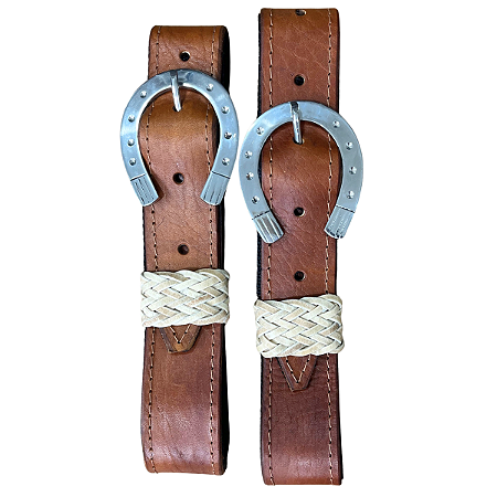 Par de Contra Látego Em Couro Legítimo Reforçado com fita