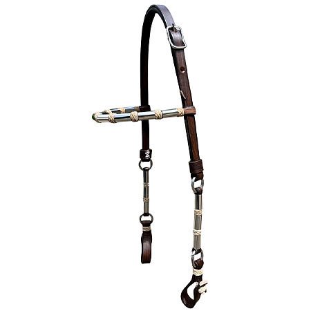 Cabeçada de Couro Legítimo Com Bombinhas