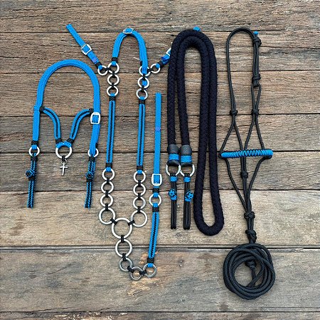 Traia de Frente - Preto / Azul