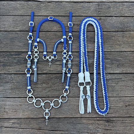 Traia de Frente - Azul / Branco