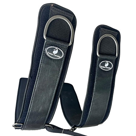 Par de Barrigueira Neoprene Com Fita de Couro Traias Ferreira