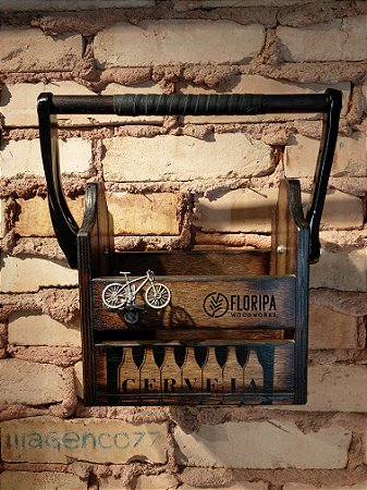 Cesta Porta Cervejas Long Neck Com Abridor de Garrafas Bike!