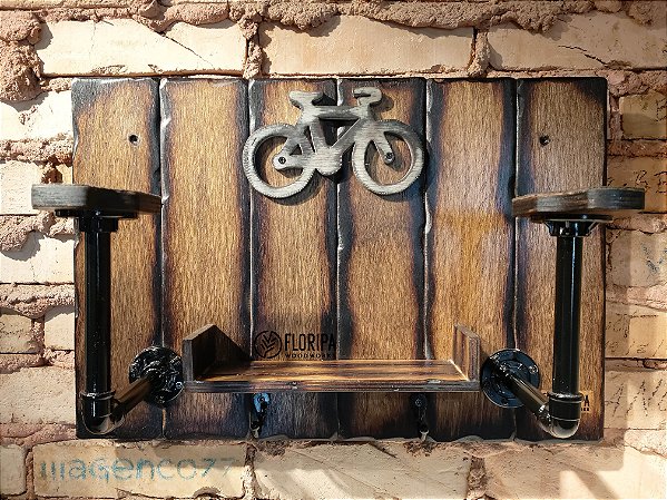 Porta Capacetes Rústico Para Bike!