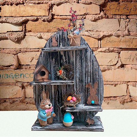 ÁRVORE DE PÁSCOA DECORADA RÚSTICA