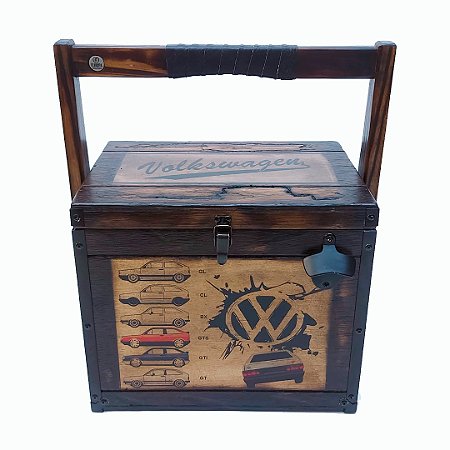 Cooler de Madeira Personalizado Gol 13 Litros