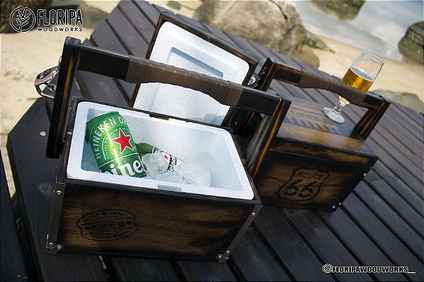 Cooler Térmico madeira Rústica 5 litros!
