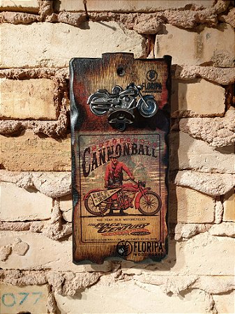 Abridor Magnético de garrafas para Parede Moto Indian!