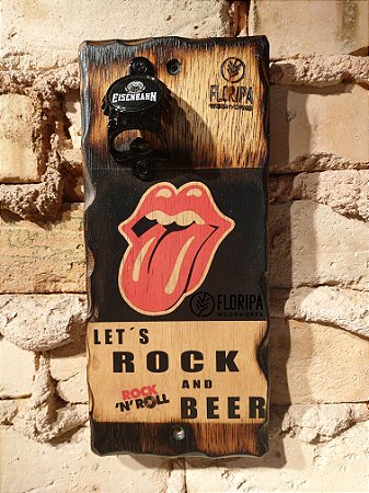 Abridor Magnético de garrafas para Parede Rock'n'roll!