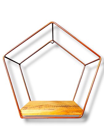 Nicho Prateleira Decorativa Hexagonal - 680g Rosé