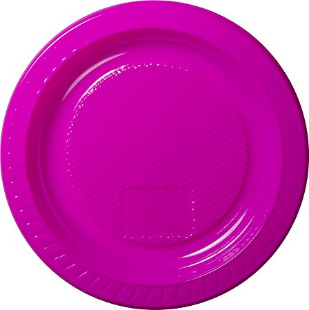 PRATO 15 CM FESTINHA ROSA SHOCK - PC X 10