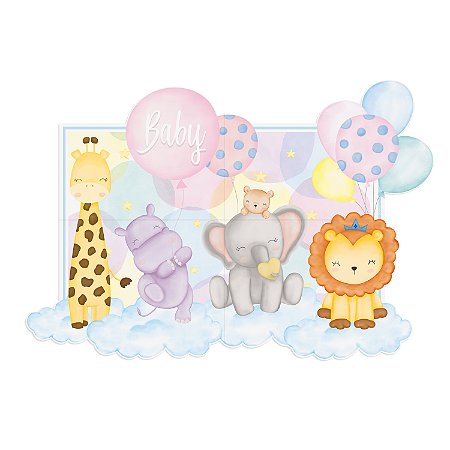 PAINEL 4 LAMINAS BICHINHOS BABY - UN X 1