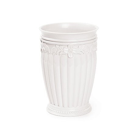 CACHEPOT FLORAL BRANCO M - UN X 1