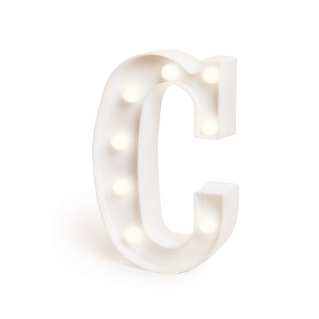 LUMINOSO C/LED BRANCO LETRA C - UN X 1