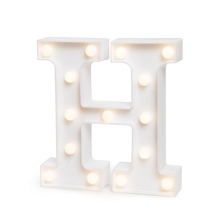 LUMINOSO C/LED BRANCO LETRA H - UN X 1