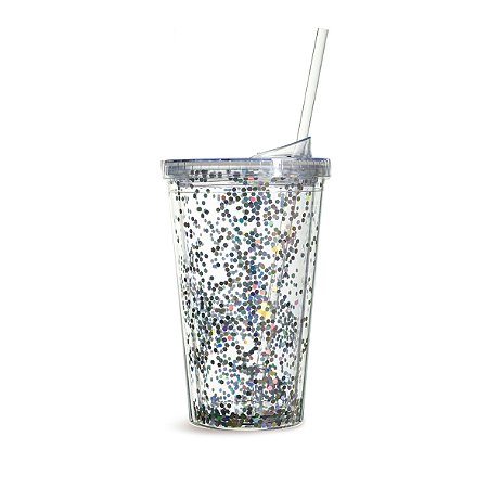 COPO GIFT BRILHAR GLITTER 10X17 PRATA - UN X 1